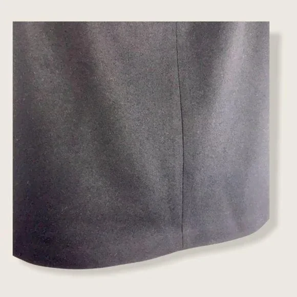 Vintage 90s J Crew Black Wool Blend A Line Skirt Medium Petite - Picture 6 of 12